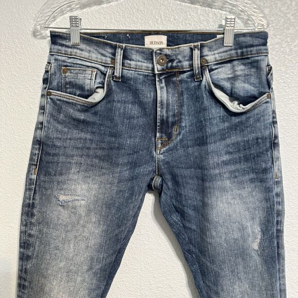 Hudson Jeans Sartor Relaxed Skinny Mens Size 31 Blue Stretch Denim Pants - Picture 2 of 15